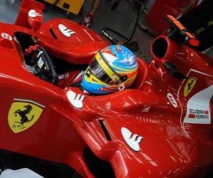 Puzzle Φερνάντο Αλόνσο, η προετοιμασία για τον αγώνα με Ferrari